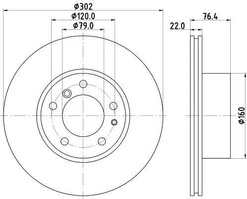 Bremsscheibe HELLA 8DD 355 101-711 Bild Bremsscheibe HELLA 8DD 355 101-711