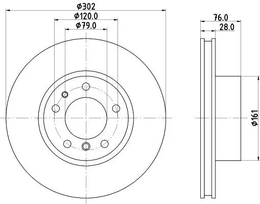 Bremsscheibe HELLA 8DD 355 101-741 Bild Bremsscheibe HELLA 8DD 355 101-741
