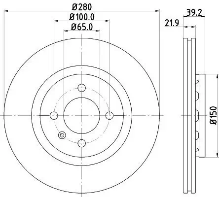 Bremsscheibe HELLA 8DD 355 101-831 Bild Bremsscheibe HELLA 8DD 355 101-831