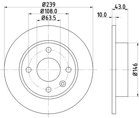 Bremsscheibe HELLA 8DD 355 102-211 Bild Bremsscheibe HELLA 8DD 355 102-211