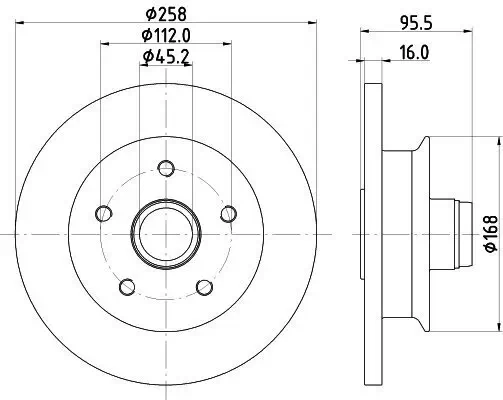 Bremsscheibe HELLA 8DD 355 102-361 Bild Bremsscheibe HELLA 8DD 355 102-361