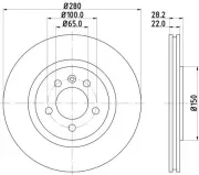 Bremsscheibe HELLA 8DD 355 102-741