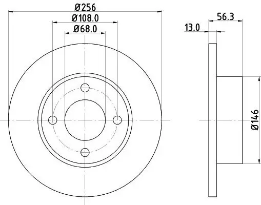 Bremsscheibe HELLA 8DD 355 102-841 Bild Bremsscheibe HELLA 8DD 355 102-841