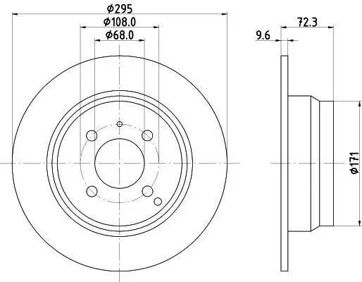 Bremsscheibe HELLA 8DD 355 102-911 Bild Bremsscheibe HELLA 8DD 355 102-911