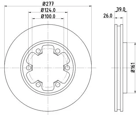 Bremsscheibe HELLA 8DD 355 102-921 Bild Bremsscheibe HELLA 8DD 355 102-921