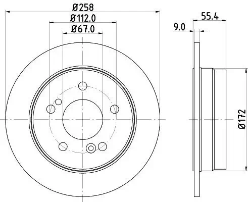 Bremsscheibe Hinterachse HELLA 8DD 355 102-991 Bild Bremsscheibe Hinterachse HELLA 8DD 355 102-991