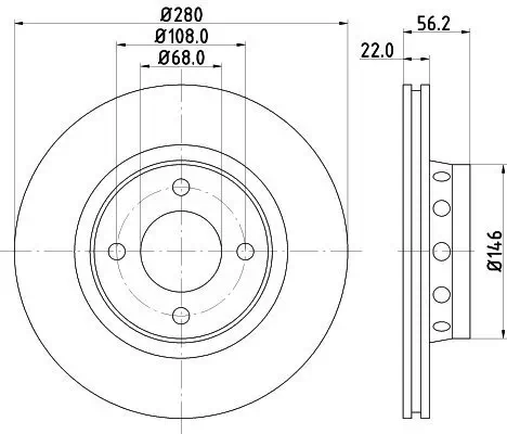 Bremsscheibe HELLA 8DD 355 127-131 Bild Bremsscheibe HELLA 8DD 355 127-131
