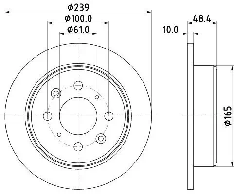 Bremsscheibe HELLA 8DD 355 103-111 Bild Bremsscheibe HELLA 8DD 355 103-111