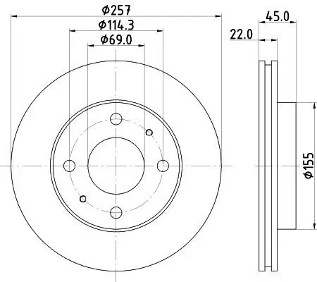 Bremsscheibe HELLA 8DD 355 103-291