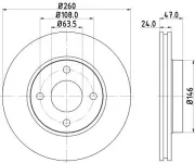 Bremsscheibe HELLA 8DD 355 103-371