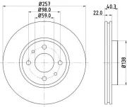 Bremsscheibe HELLA 8DD 355 103-971