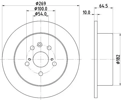 Bremsscheibe HELLA 8DD 355 104-061 Bild Bremsscheibe HELLA 8DD 355 104-061