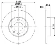 Bremsscheibe HELLA 8DD 355 104-191