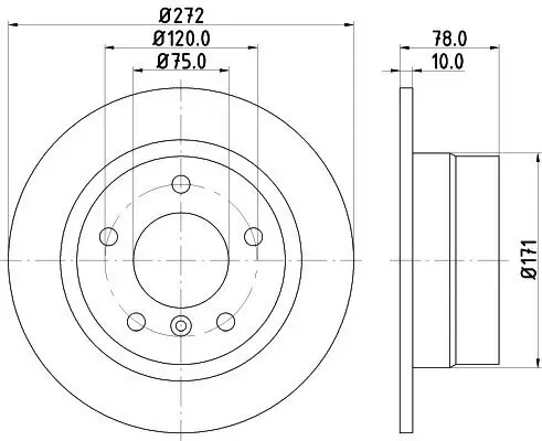 Bremsscheibe HELLA 8DD 355 104-261