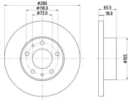 Bremsscheibe HELLA 8DD 355 104-391