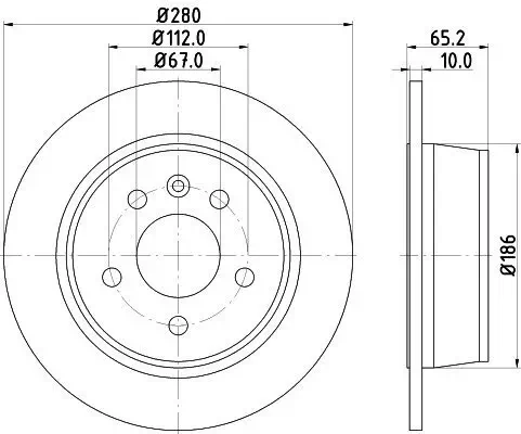 Bremsscheibe HELLA 8DD 355 127-241 Bild Bremsscheibe HELLA 8DD 355 127-241