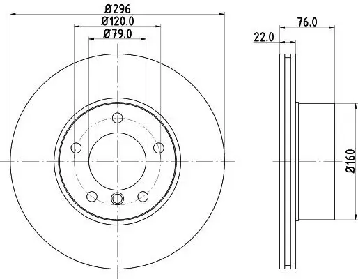 Bremsscheibe HELLA 8DD 355 127-251 Bild Bremsscheibe HELLA 8DD 355 127-251