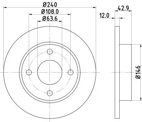 Bremsscheibe HELLA 8DD 355 104-631 Bild Bremsscheibe HELLA 8DD 355 104-631