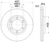 Bremsscheibe HELLA 8DD 355 104-711 Bild Bremsscheibe HELLA 8DD 355 104-711
