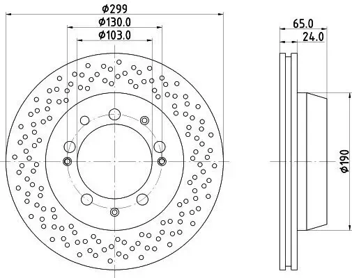 Bremsscheibe HELLA 8DD 355 104-751 Bild Bremsscheibe HELLA 8DD 355 104-751
