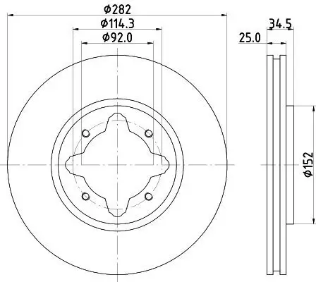 Bremsscheibe HELLA 8DD 355 104-971