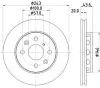 Bremsscheibe HELLA 8DD 355 105-011 Bild Bremsscheibe HELLA 8DD 355 105-011