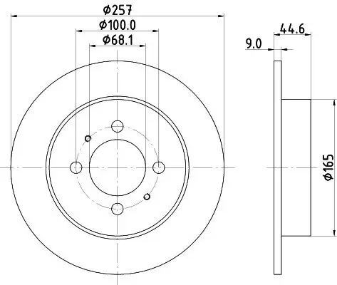 Bremsscheibe Hinterachse HELLA 8DD 355 105-141 Bild Bremsscheibe Hinterachse HELLA 8DD 355 105-141