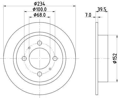 Bremsscheibe HELLA 8DD 355 105-151 Bild Bremsscheibe HELLA 8DD 355 105-151