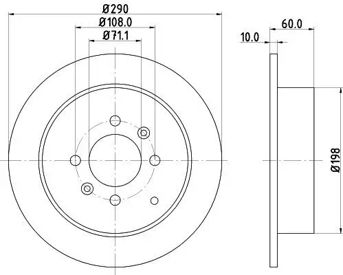 Bremsscheibe HELLA 8DD 355 105-231 Bild Bremsscheibe HELLA 8DD 355 105-231
