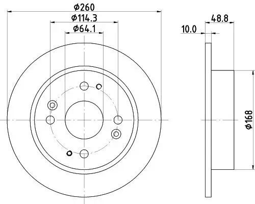Bremsscheibe HELLA 8DD 355 105-311 Bild Bremsscheibe HELLA 8DD 355 105-311