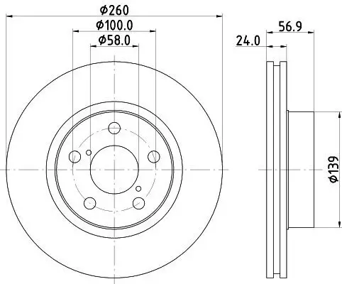 Bremsscheibe HELLA 8DD 355 105-321 Bild Bremsscheibe HELLA 8DD 355 105-321