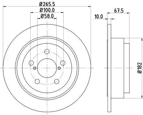 Bremsscheibe HELLA 8DD 355 105-331 Bild Bremsscheibe HELLA 8DD 355 105-331