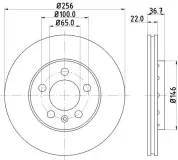 Bremsscheibe HELLA 8DD 355 127-291