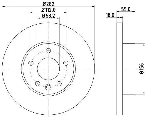Bremsscheibe HELLA 8DD 355 127-321 Bild Bremsscheibe HELLA 8DD 355 127-321