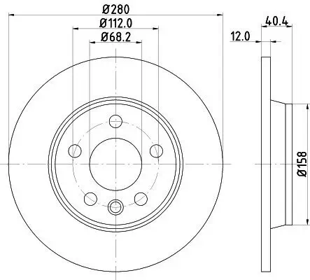 Bremsscheibe HELLA 8DD 355 105-611 Bild Bremsscheibe HELLA 8DD 355 105-611