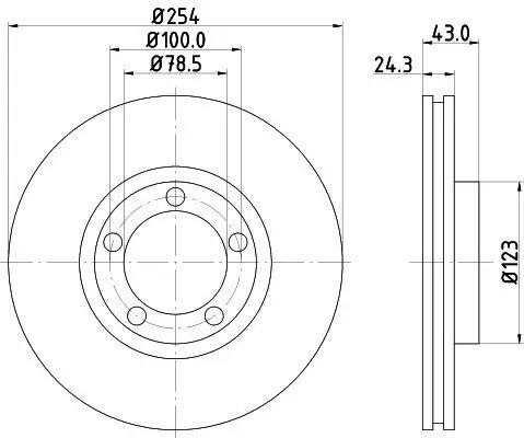 Bremsscheibe HELLA 8DD 355 105-631 Bild Bremsscheibe HELLA 8DD 355 105-631