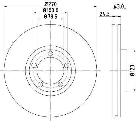 Bremsscheibe HELLA 8DD 355 105-641 Bild Bremsscheibe HELLA 8DD 355 105-641