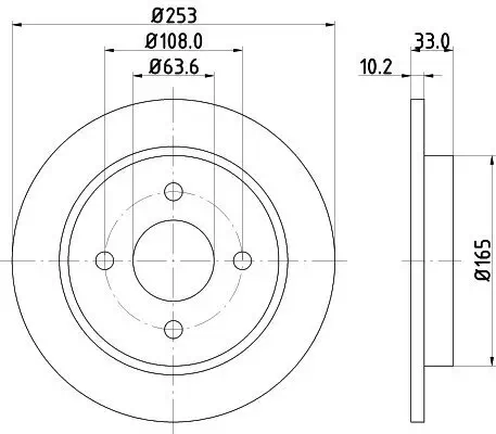 Bremsscheibe HELLA 8DD 355 105-661 Bild Bremsscheibe HELLA 8DD 355 105-661