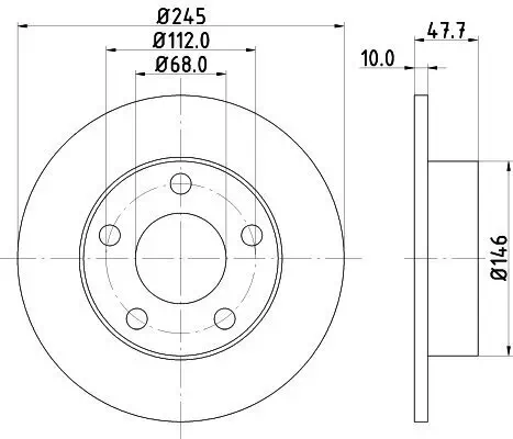 Bremsscheibe HELLA 8DD 355 105-681 Bild Bremsscheibe HELLA 8DD 355 105-681