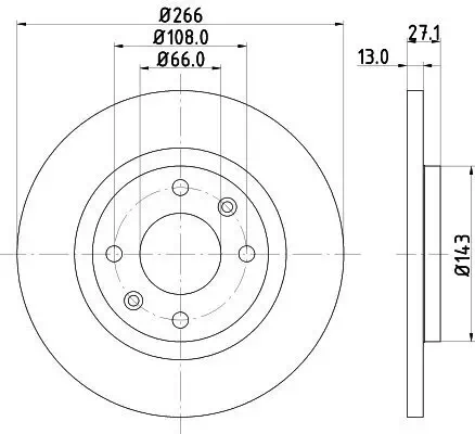 Bremsscheibe HELLA 8DD 355 105-751 Bild Bremsscheibe HELLA 8DD 355 105-751