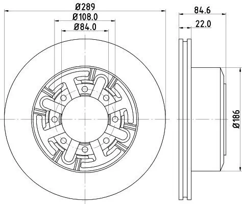Bremsscheibe HELLA 8DD 355 105-791 Bild Bremsscheibe HELLA 8DD 355 105-791