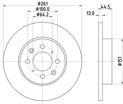Bremsscheibe HELLA 8DD 355 105-861 Bild Bremsscheibe HELLA 8DD 355 105-861