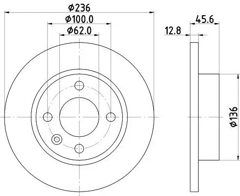 Bremsscheibe HELLA 8DD 355 105-871 Bild Bremsscheibe HELLA 8DD 355 105-871