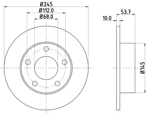 Bremsscheibe HELLA 8DD 355 118-581 Bild Bremsscheibe HELLA 8DD 355 118-581
