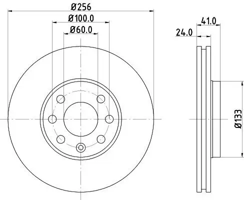 Bremsscheibe HELLA 8DD 355 106-051 Bild Bremsscheibe HELLA 8DD 355 106-051