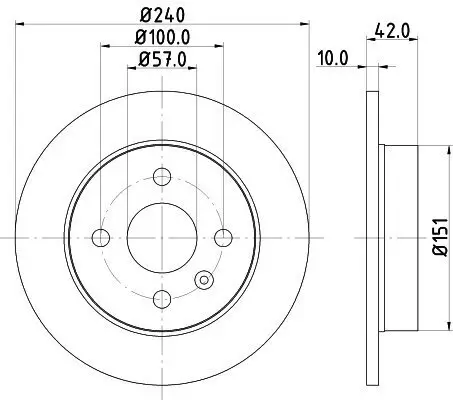 Bremsscheibe Hinterachse HELLA 8DD 355 106-091 Bild Bremsscheibe Hinterachse HELLA 8DD 355 106-091