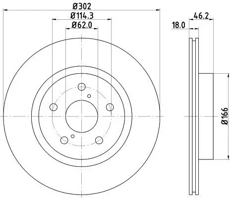 Bremsscheibe HELLA 8DD 355 106-261 Bild Bremsscheibe HELLA 8DD 355 106-261