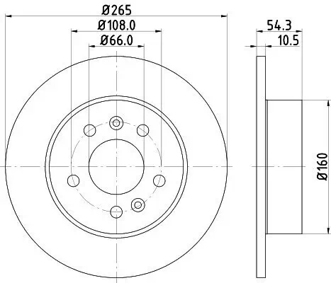 Bremsscheibe HELLA 8DD 355 106-441 Bild Bremsscheibe HELLA 8DD 355 106-441
