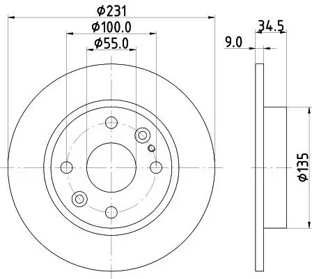 Bremsscheibe HELLA 8DD 355 106-471 Bild Bremsscheibe HELLA 8DD 355 106-471