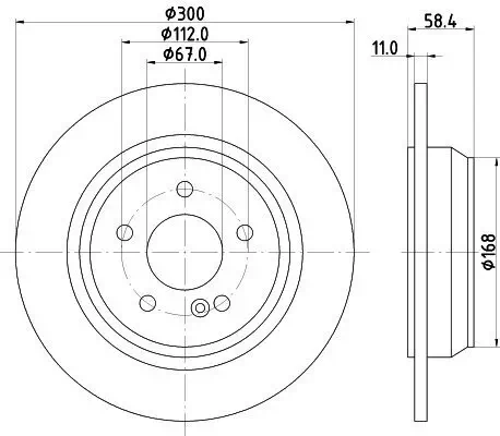 Bremsscheibe HELLA 8DD 355 106-891 Bild Bremsscheibe HELLA 8DD 355 106-891